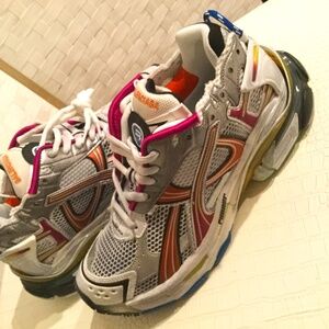 Balenciaga Mesh Runners grey muti/ fusia, orange, yellow blue